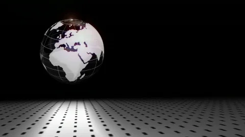 Black Glass Globe Stock Footage 790602