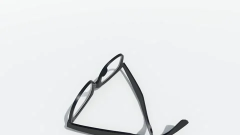 Black Glasses Frame Isolated Stock Footage 318955185