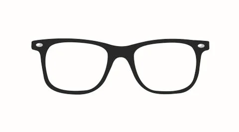 Black Glasses or Frame Stock Illustration