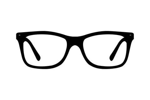 Black glasses on white background Stock Illustration