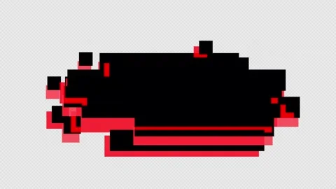 Black Glitch Background with Broken Pixels Stock Footage 315708627