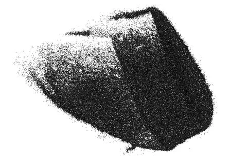 Black glitter powder isolated on white background Stock Illustration