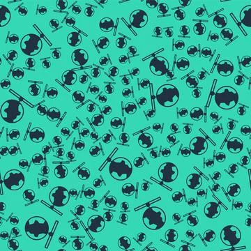 Black Global technology or social network icon isolated seamless pattern on 스톡 일러스트