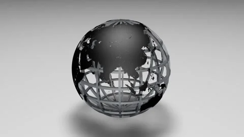 Black Globe Stock Footage 327606936