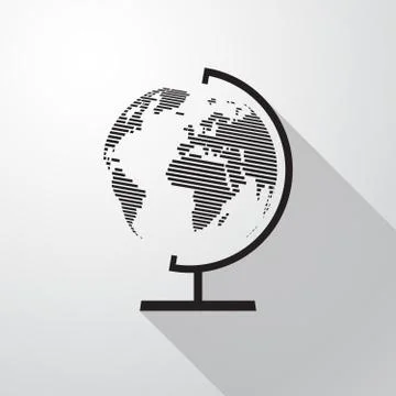 Black globe Illustrazione stock