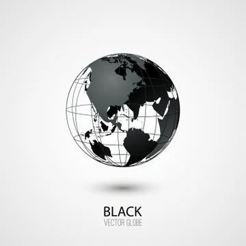 Black Globe Stock Illustration