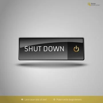 Black Glossy Button 스톡 일러스트