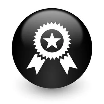 Black glossy computer icon Stock Illustration