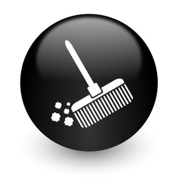Black glossy computer icon 스톡 일러스트