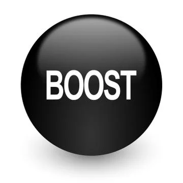 Black glossy computer icon Stock Illustration
