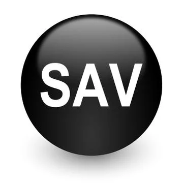 Black glossy computer icon Stock Illustration