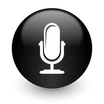 Black glossy computer icon Illustrazione stock