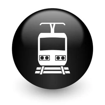 Black glossy computer icon Stock Illustration