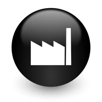Black glossy computer icon Stock Illustration