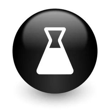 Black glossy computer icon Illustrazione stock