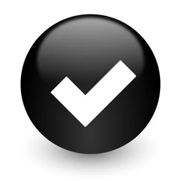 Black glossy computer icon Stock Illustration