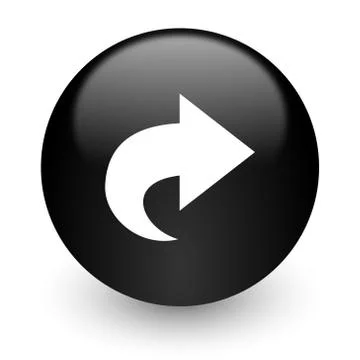 Black glossy computer icon Stock Illustration