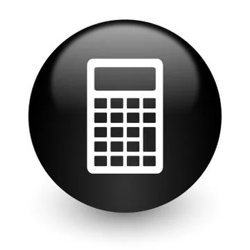 Black glossy computer icon Stockillustratie