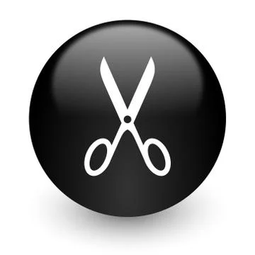 Black glossy computer icon Stock Illustration