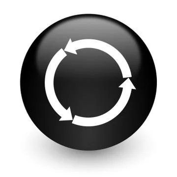 Black glossy computer icon Illustrazione stock