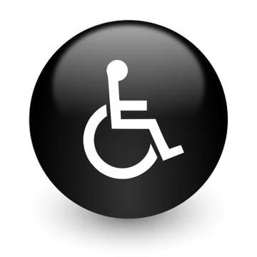 Black glossy computer icon Stock Illustration