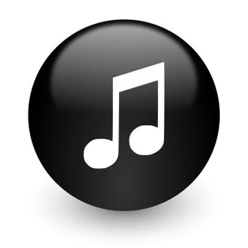 Black glossy computer icon Stock Illustration