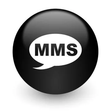 Black glossy computer icon Stock Illustration