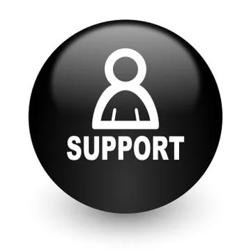 Black glossy computer icon Stock Illustration