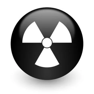 Black glossy computer icon Stock Illustration