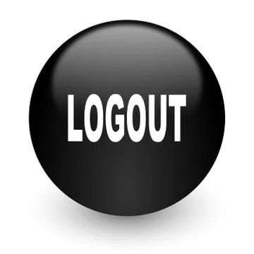 Black glossy computer icon Stock Illustration