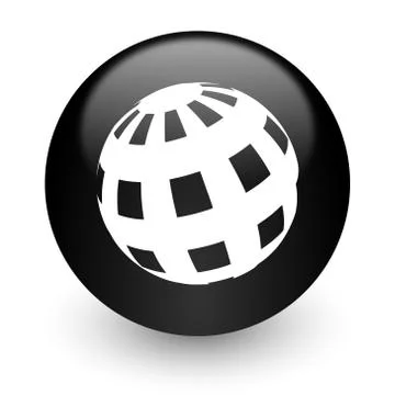 Black glossy computer icon 스톡 일러스트
