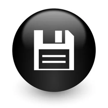 Black glossy computer icon Illustrazione stock