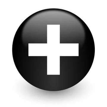 Black glossy computer icon Stock-Illustration