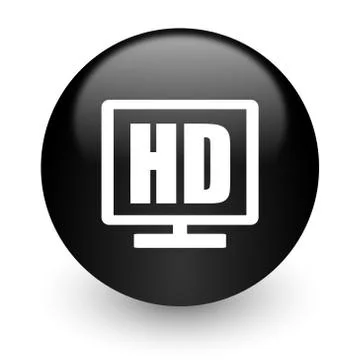 Black glossy computer icon Stock-Illustration