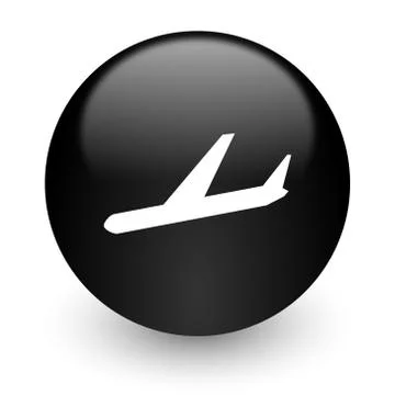 Black glossy computer icon Ilustración de archivo