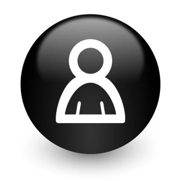 Black glossy computer icon Stock Illustration