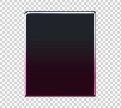 Black glossy frame with transparent background reflection shine Stock Illustration
