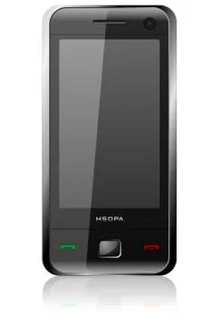 Black glossy stylish communicator Stock Illustration