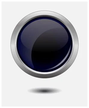 Black  glossy web button, beautiful Internet button Stock Illustration