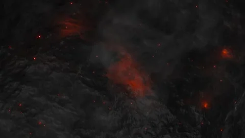 Black Glowing Sci-Fi Ocean Background Loop Stock Footage 303900458