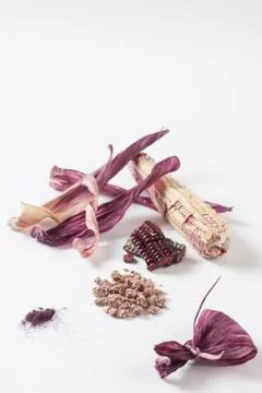 Black glutinous corn components Stock Photos