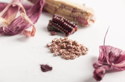 Black glutinous corn components Stock Photos