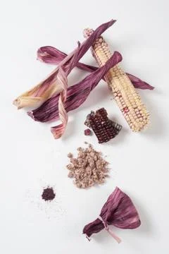 Black glutinous corn components Stock Photos