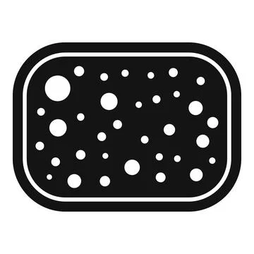 Black glyph icon of delicious bread loaf with holes Illustrazione stock
