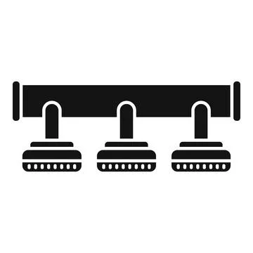 Black glyph icon of a hydroponics system growing plants Stock Illustration
