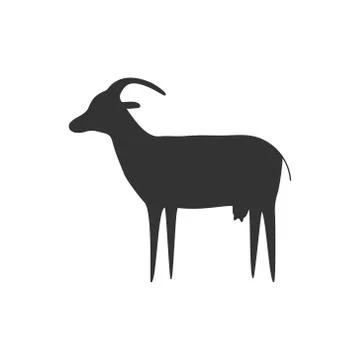 Black goat icon. Stock Illustration