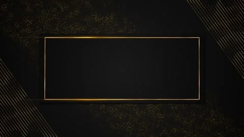 Black Gold Banner Frame with Dot Pattern Stock Footage 341032365