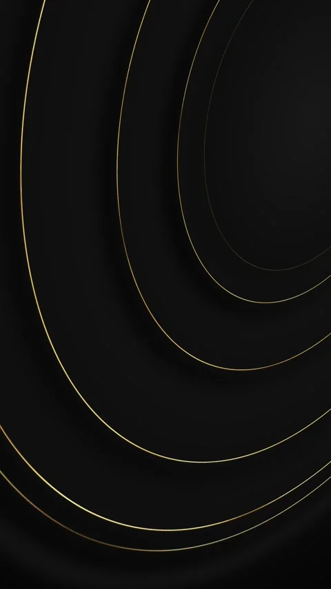 Black gold curved ring background elegant circular arcs, soft shadows, Stock Footage 340478658