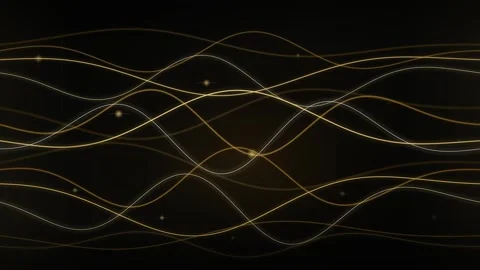 Black Gold Lines Loop - Corporate Luxury Metallic Backdrop Stockbeeldmateriaal 344033159