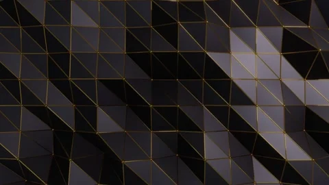 Black gold low poly abstract geometric dark blue black abstract low 库存影片 333519435